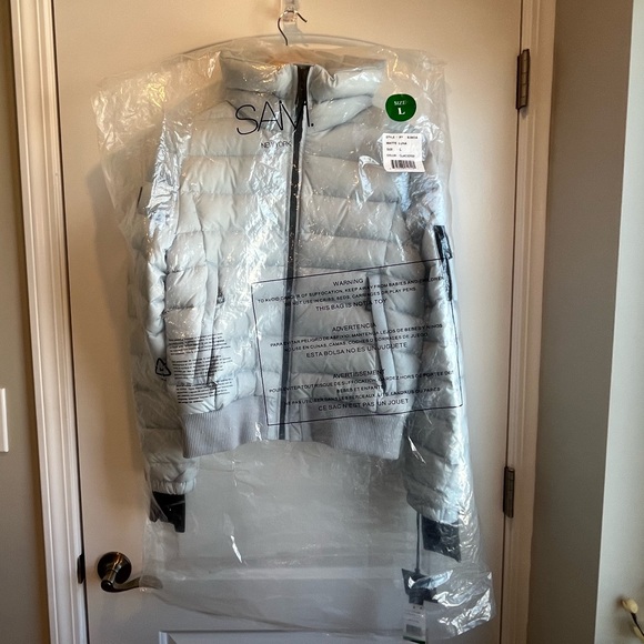 SAM. New York - Matte Luna Down Puffer Jacket Glacier Blue - Size Large - NWT - Picture 16 of 16